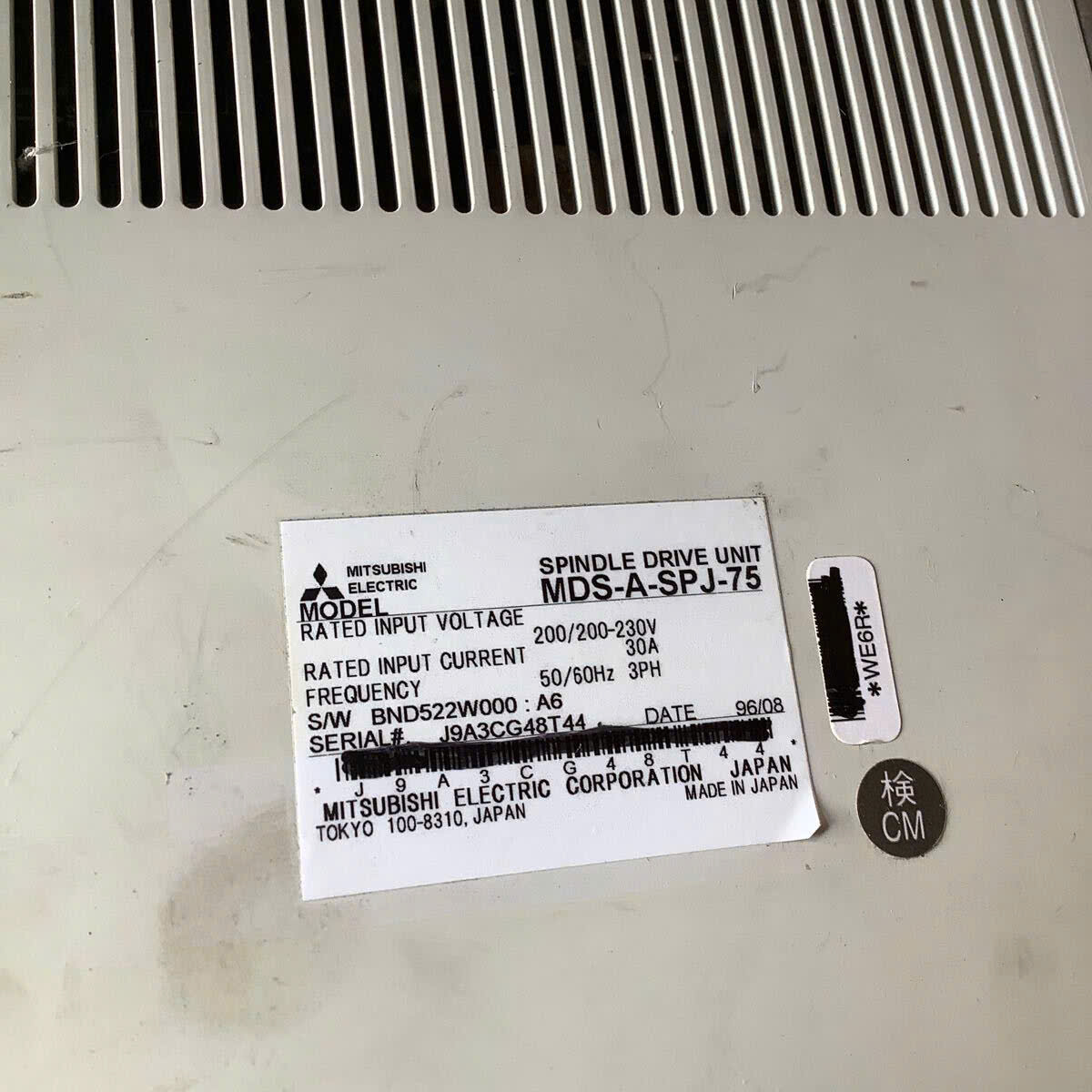 bac256a17b9cfac2a38d Spindle Drive Unit Mitsubishi MDS-A-SPJ-75